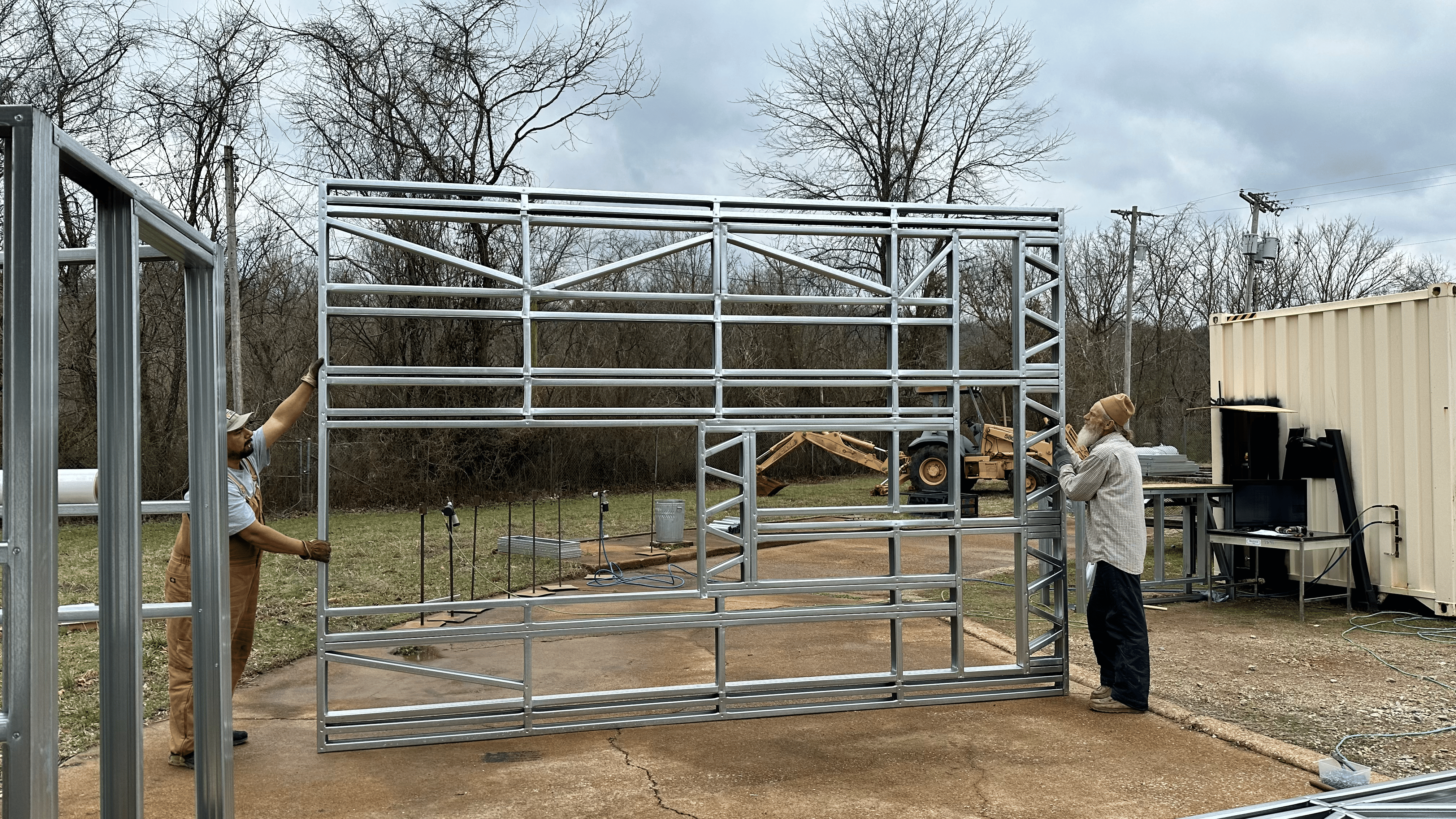 Steel frame panel render design